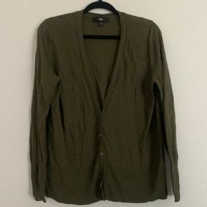 ASO Lydia Martin Mossimo Olive Green Cardigan